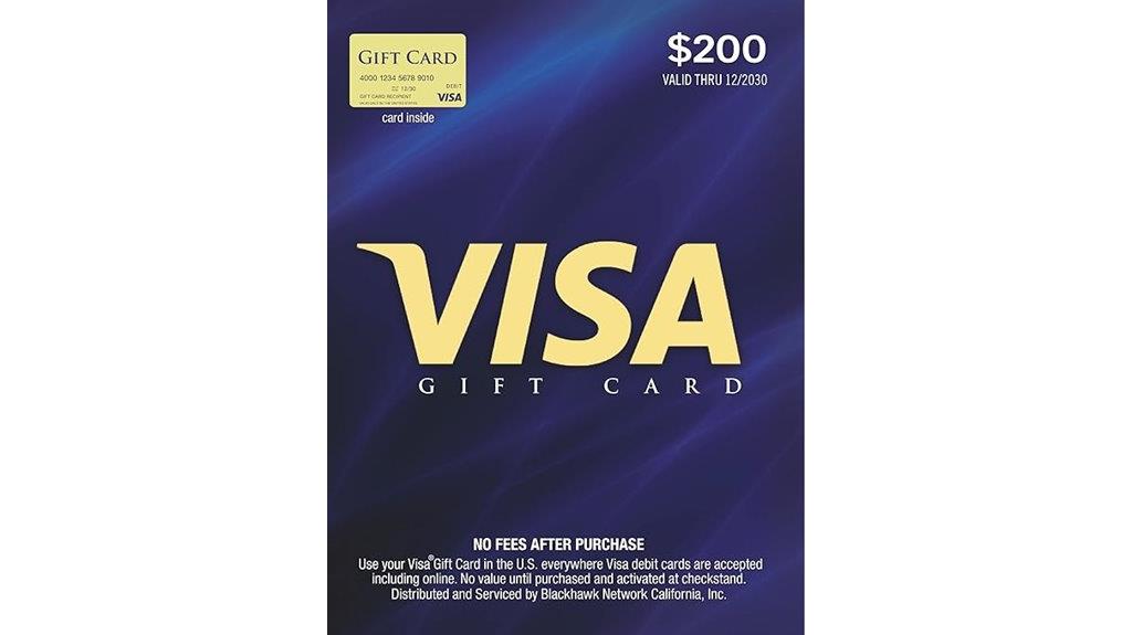 200 gift card fee