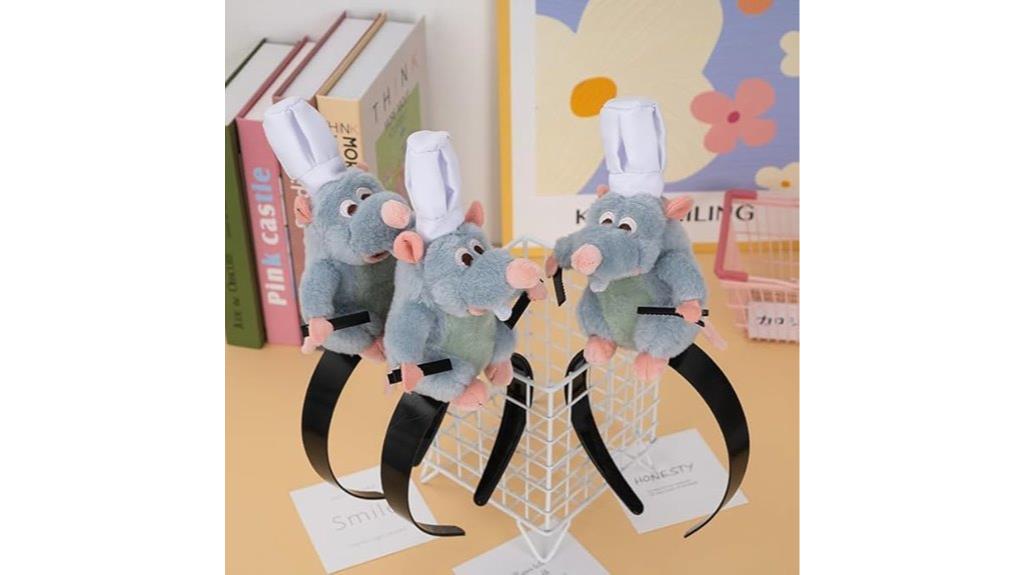 animal plush hairbands set