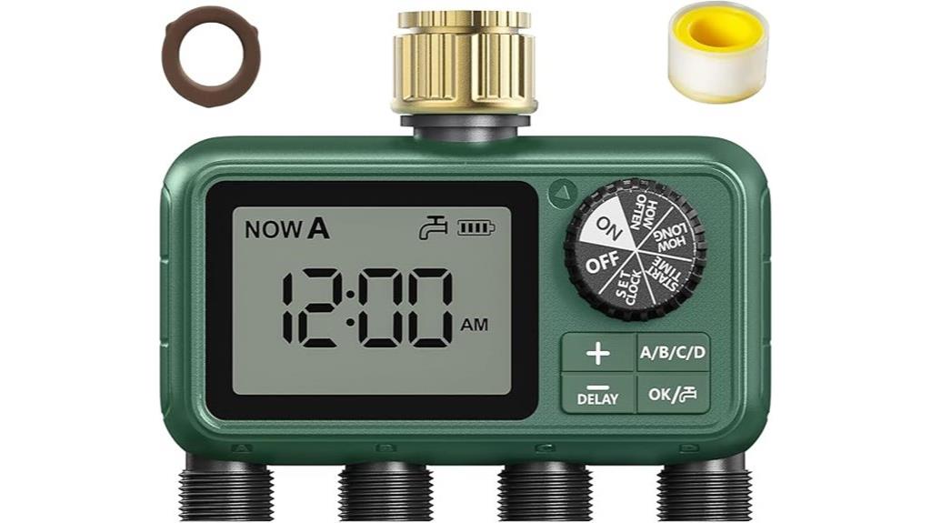 brass programmable garden timer