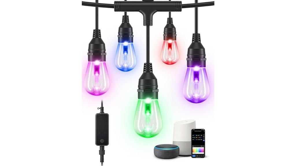 color changing outdoor string lights