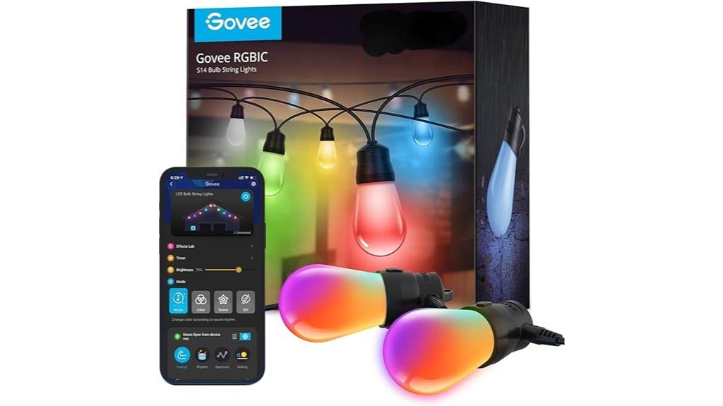 colorful outdoor led string