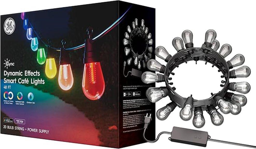 colorful smart cafe lighting