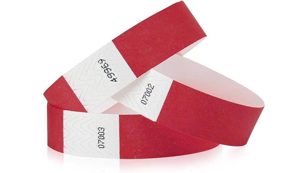 cranberry tyvek wristbands for events