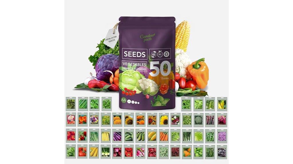 diverse garden seed collection
