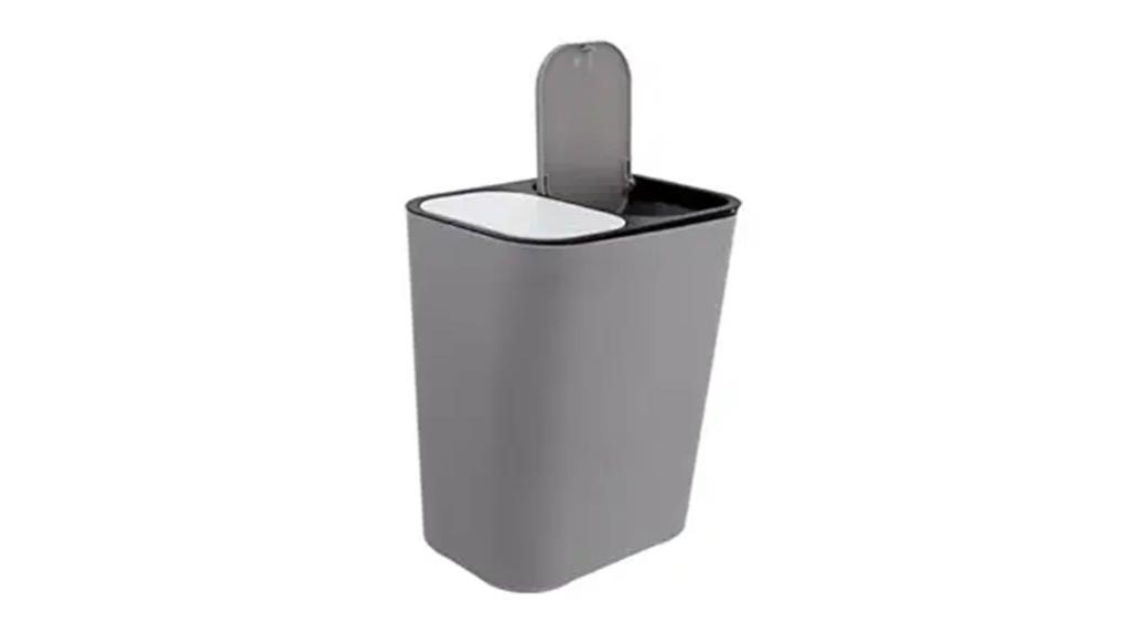 dual compartment trash can