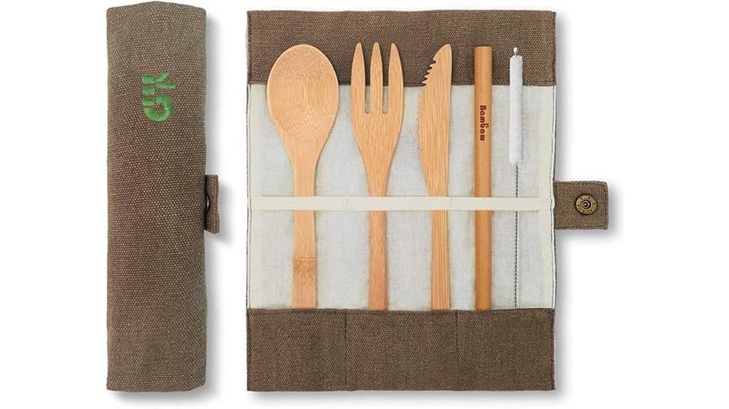 eco friendly bamboo travel cutlery