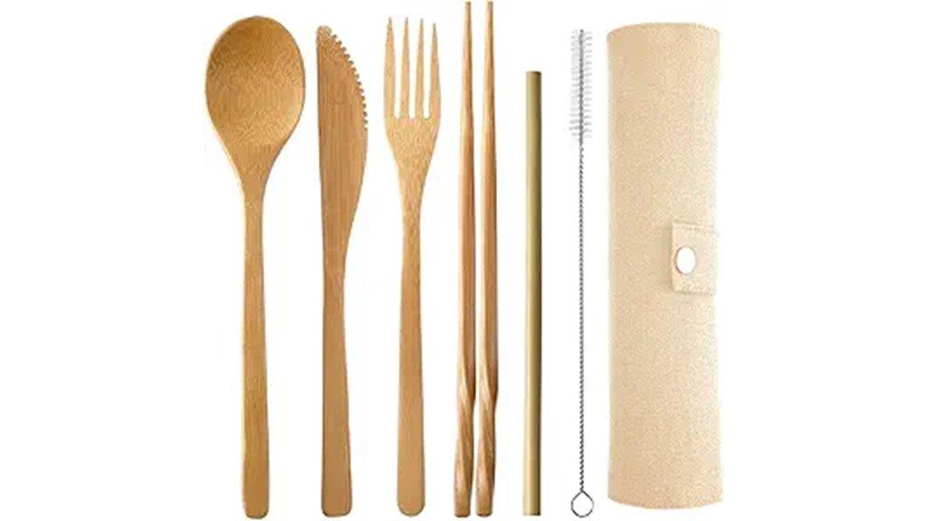 eco friendly bamboo travel utensils