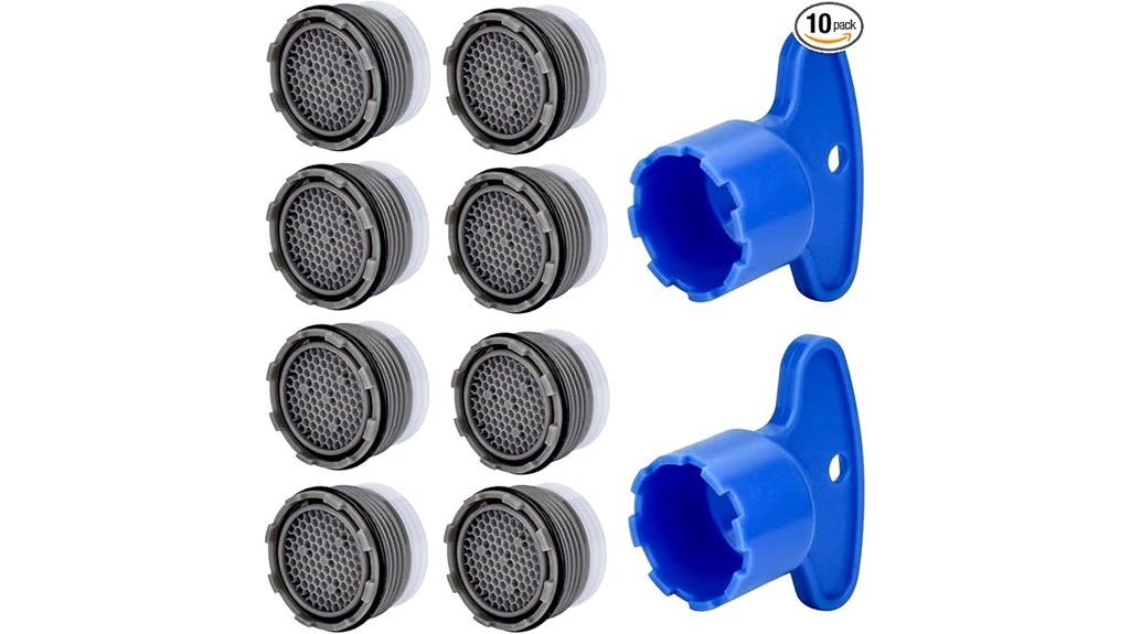 eight piece faucet aerator set