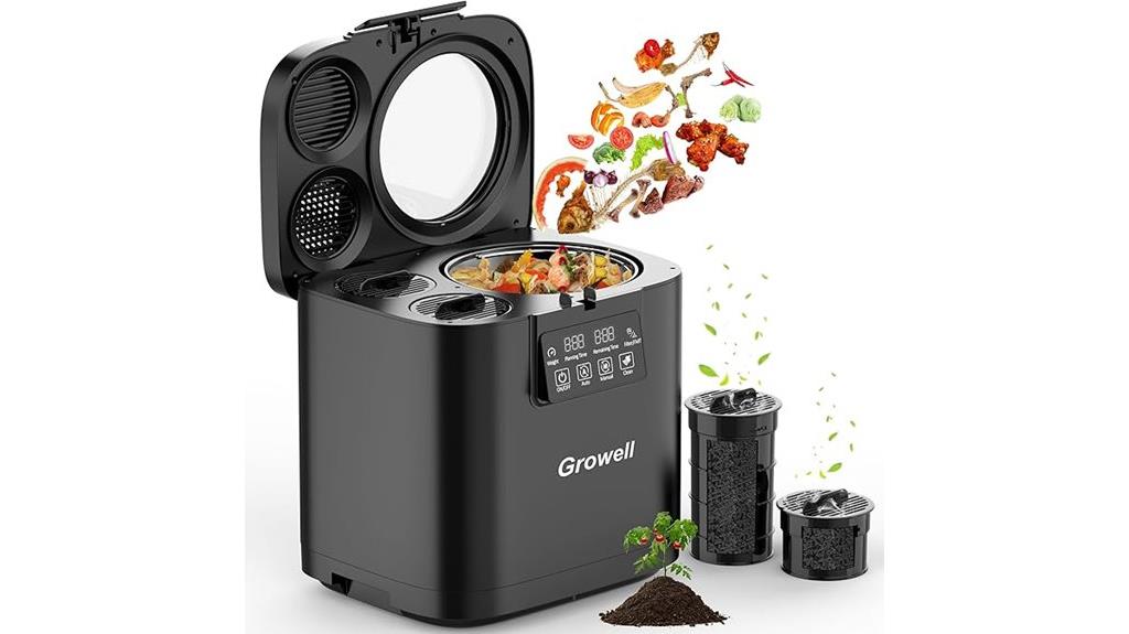 electric kitchen composter with filters