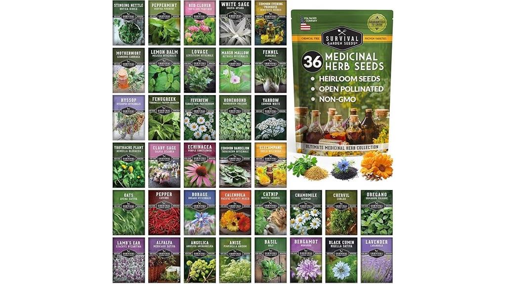 extensive herb seed collection