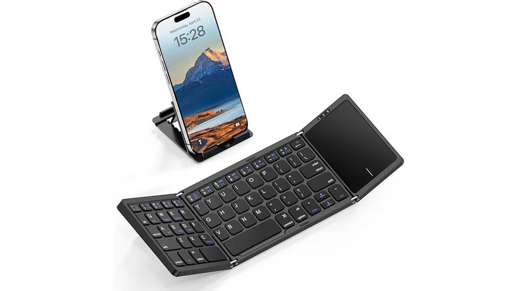 foldable bluetooth touchpad keyboard