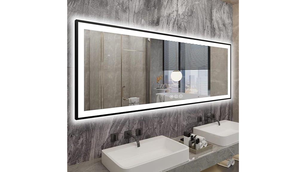 illuminated fog resistant mirror