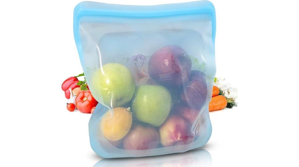 large blue silicone bags