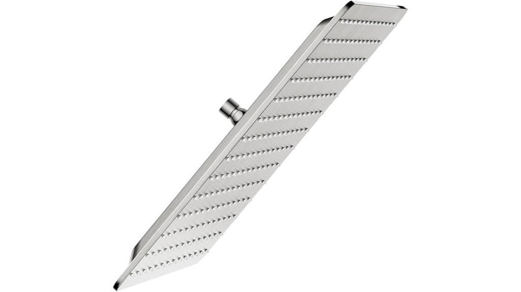 large brushed nickel rain shower