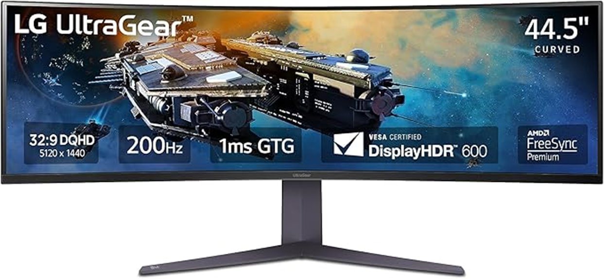 large curved gaming monitor