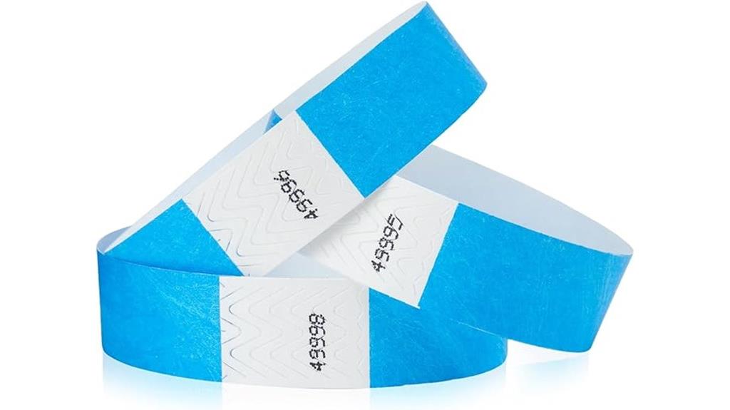 neon blue event wristbands