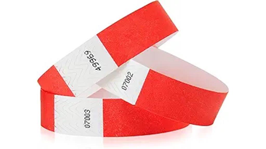 neon red event wristbands