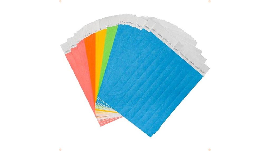 neon wristbands with numbers
