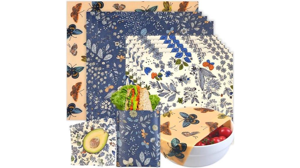 nine pack beeswax wraps