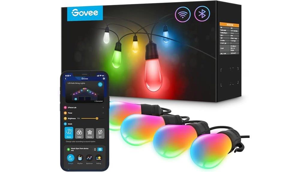 outdoor rgbic string lights