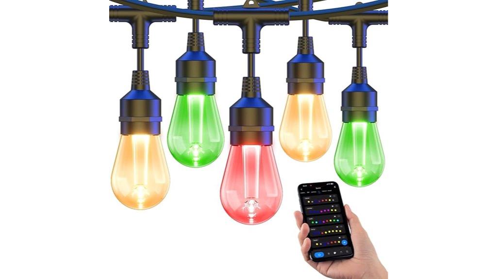 outdoor string lights 123ft