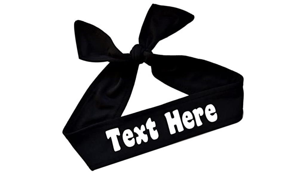 personalized retro tie headband