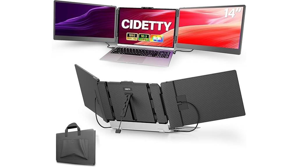 portable 14 inch dual monitor