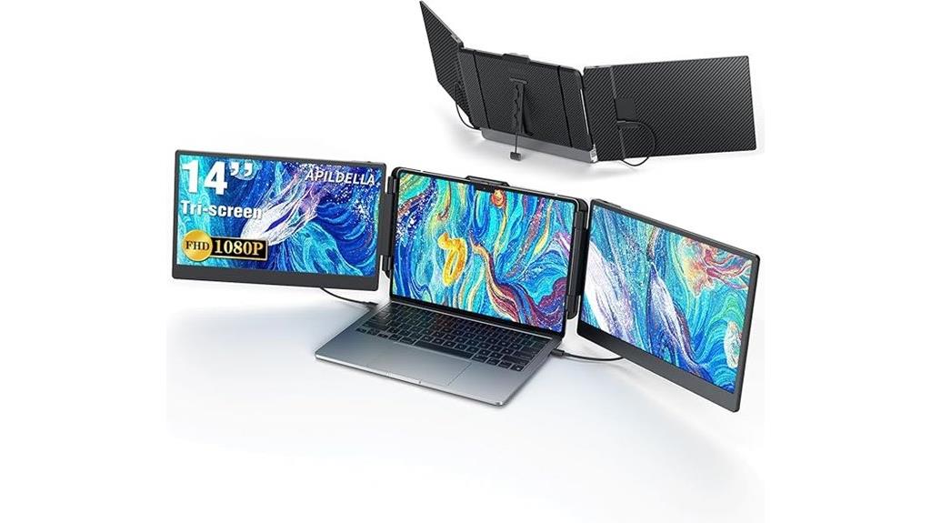 portable 14 inch dual monitor