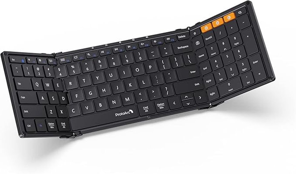 portable bluetooth keyboard with numeric