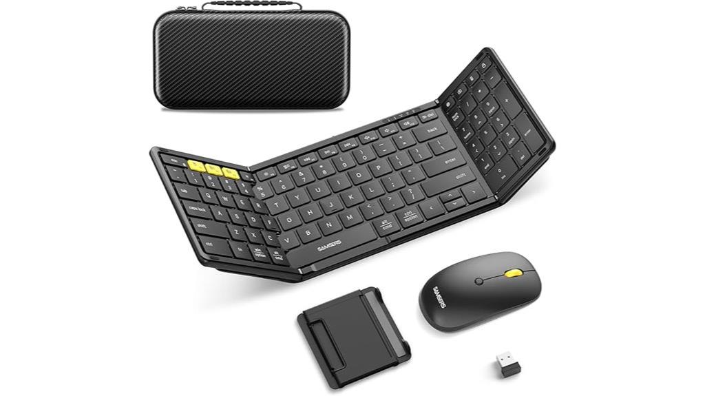 portable foldable keyboard and mouse