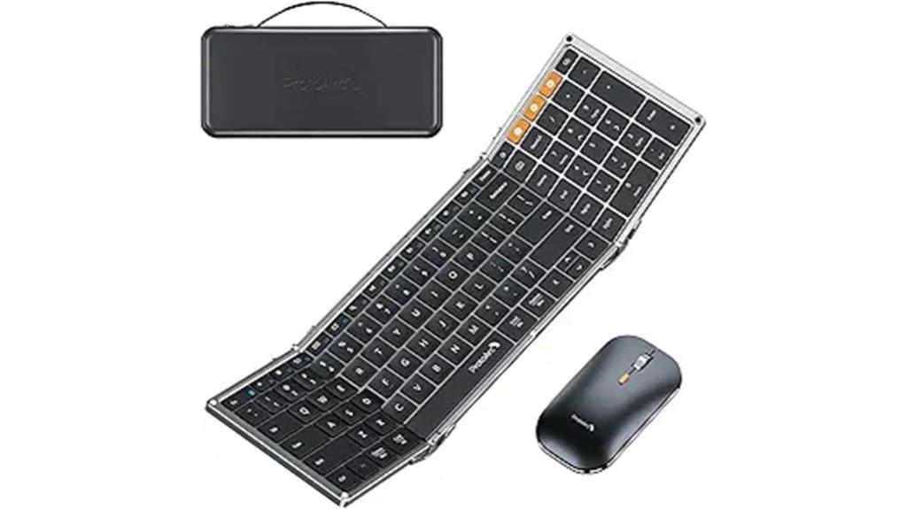 portable foldable keyboard and mouse