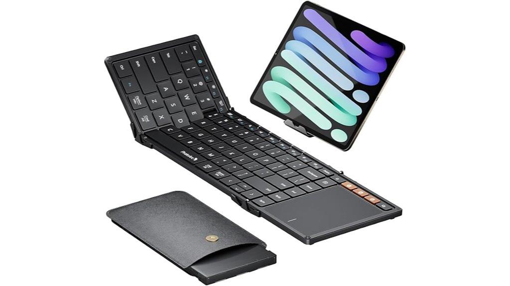 portable foldable touchpad keyboard