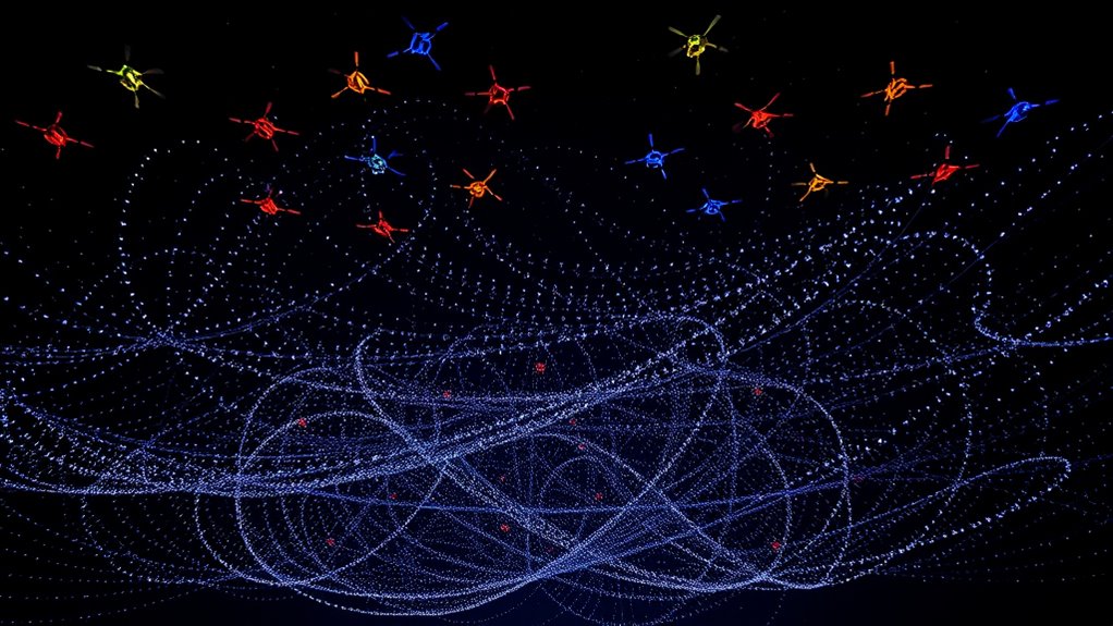 precise synchronized aerial displays