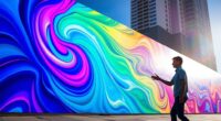 responsive movement activated murals
