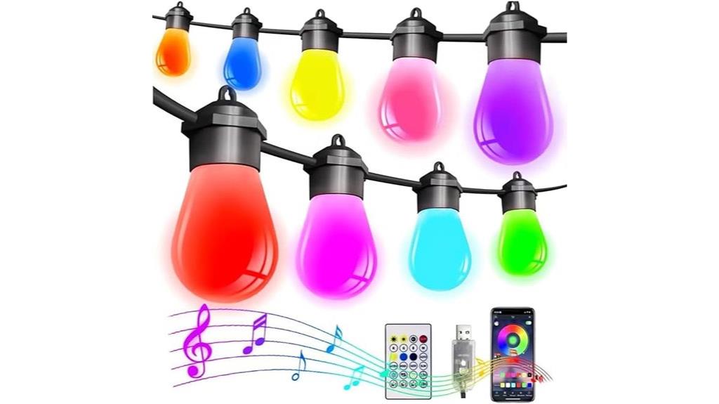 rgb led outdoor string lights