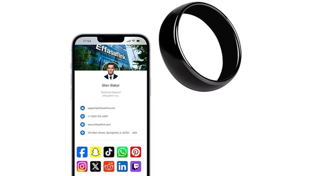 smart nfc ring business card