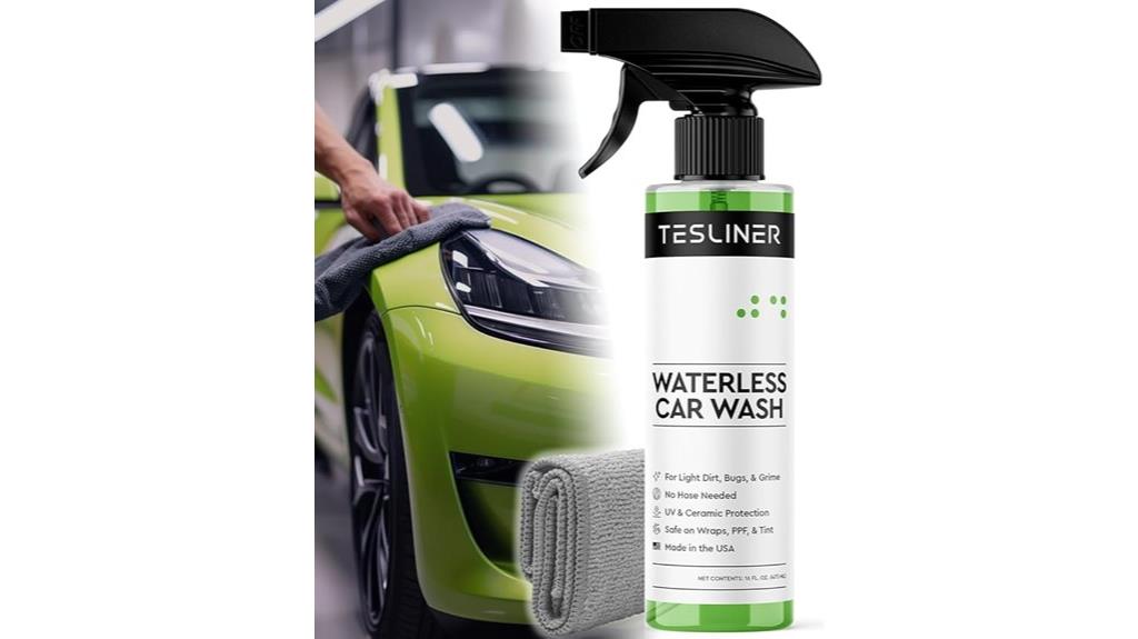 tesla waterless cleaning spray