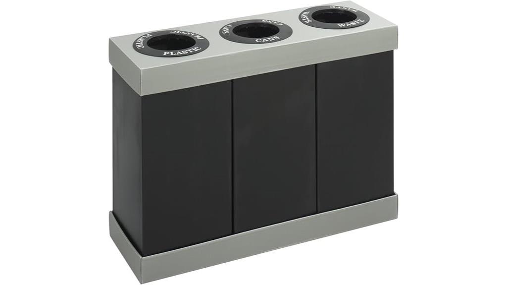 triple 28 gallon recycling bins