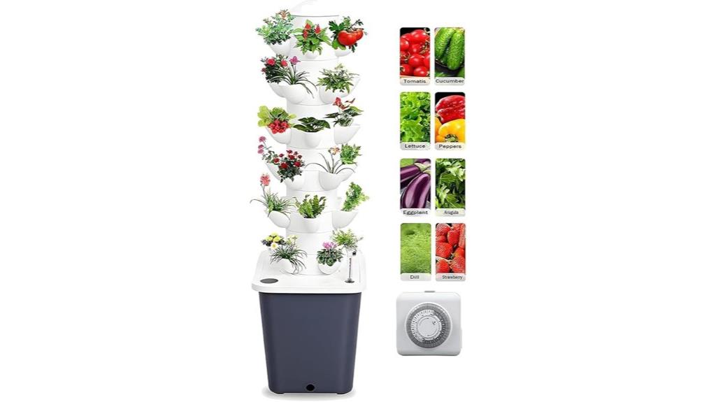 vertical hydroponic tower