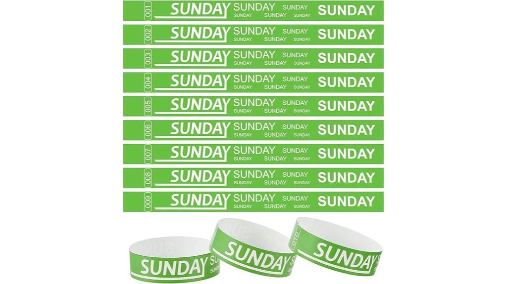 waterproof event wristbands pack